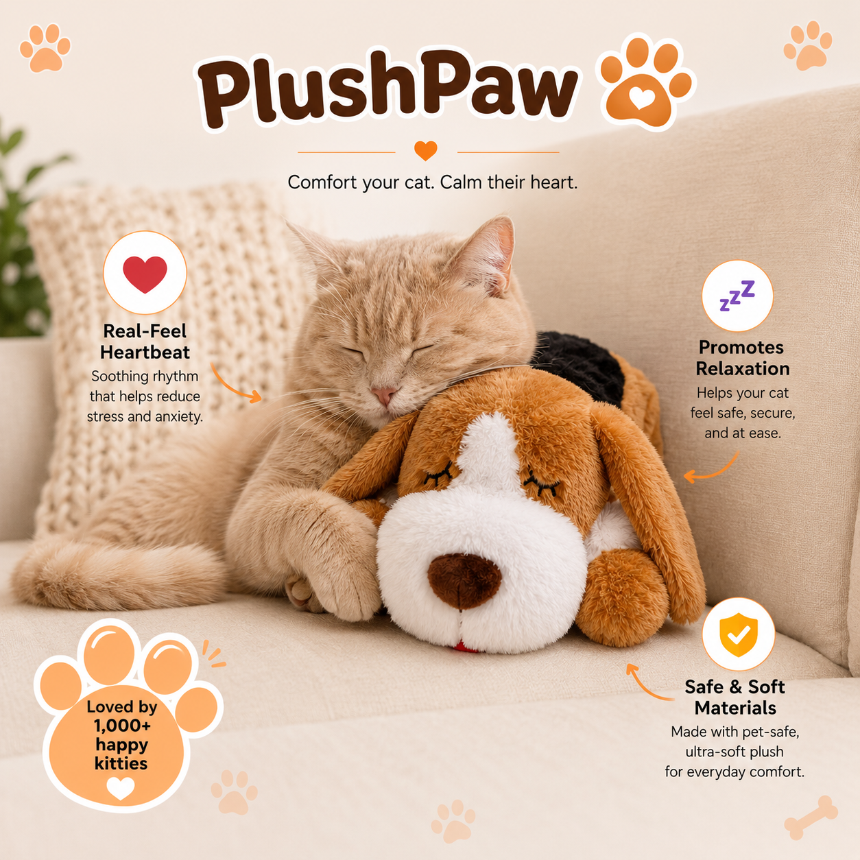 PlushPaw™ Calming Companion